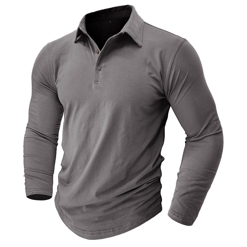 Premium Long-Sleeve Polo for Men, Stylish Style
