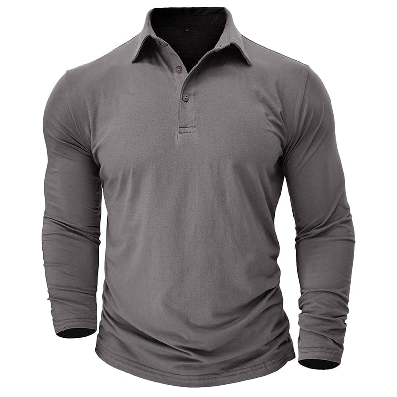 Premium Long-Sleeve Polo for Men, Stylish Style
