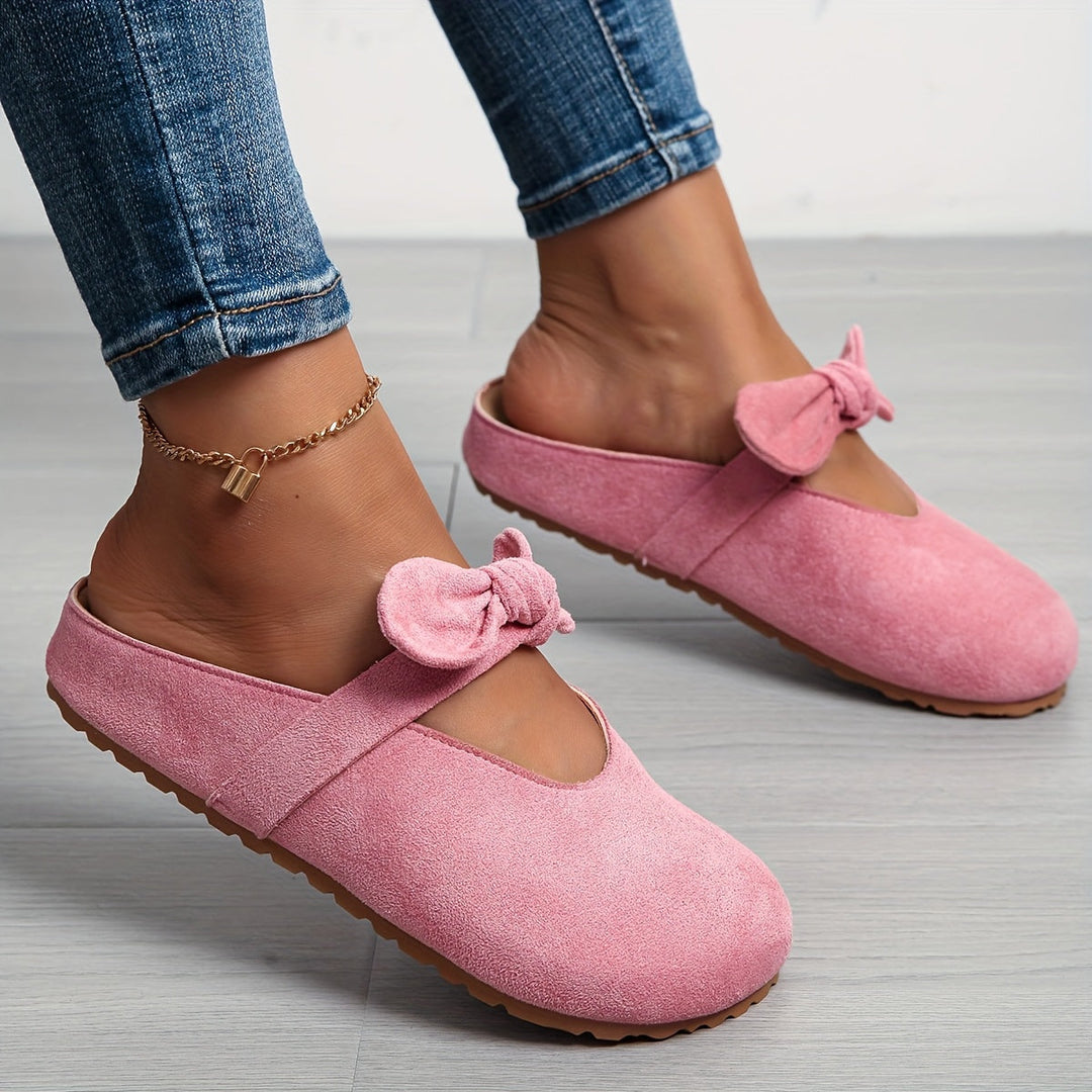 Bow Slip-On Mules, Women's Soft Fit