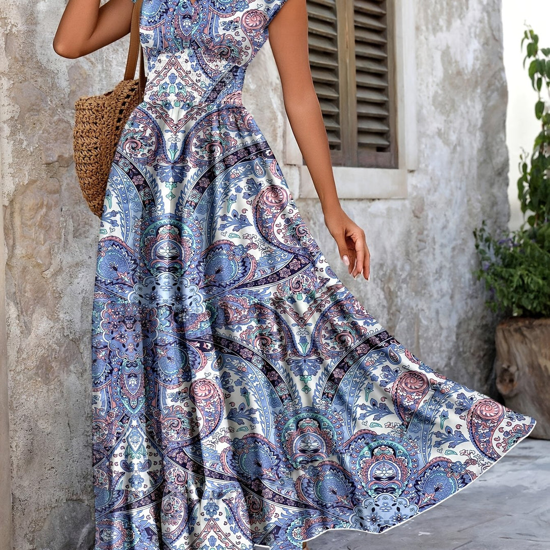 Bohemian Paisley Maxi Dress for Women