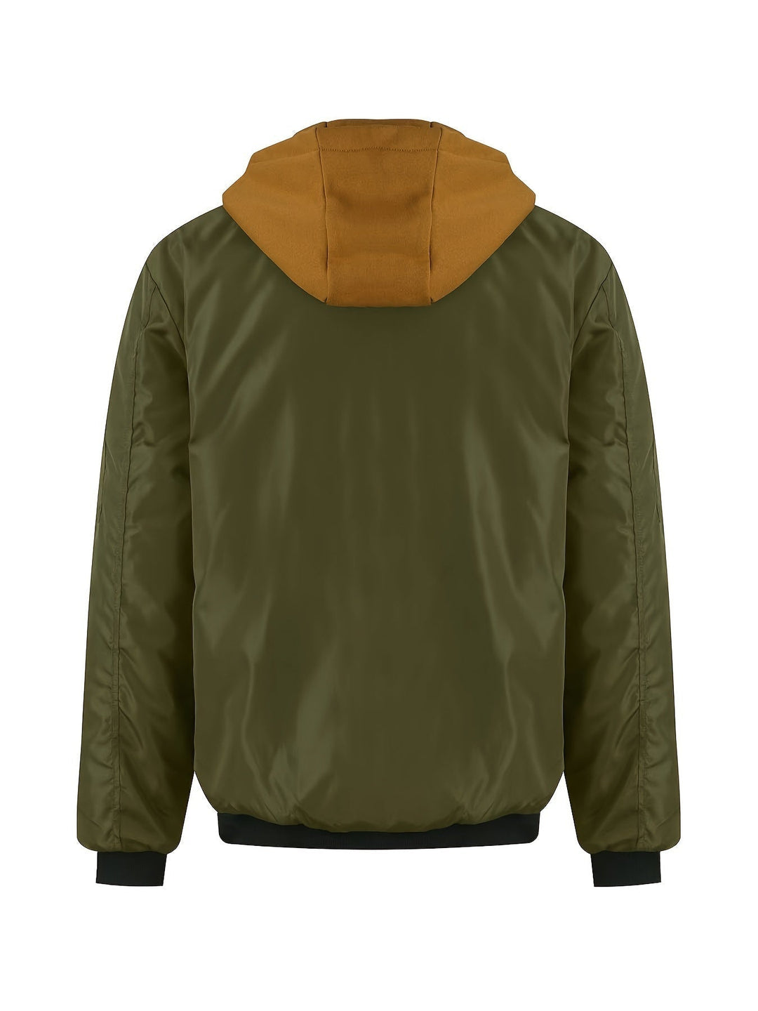 Hooded Warm-Lined Zip Jacket for Men, Plus Size