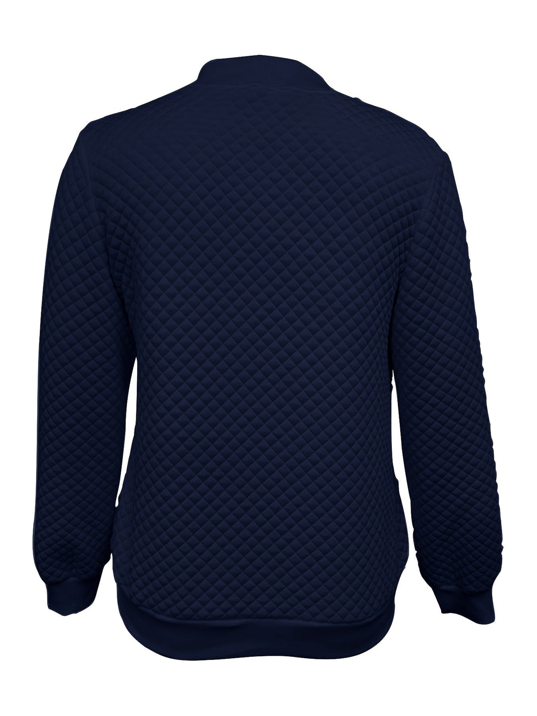 Quilted-Texture Baseball Jacket for Women