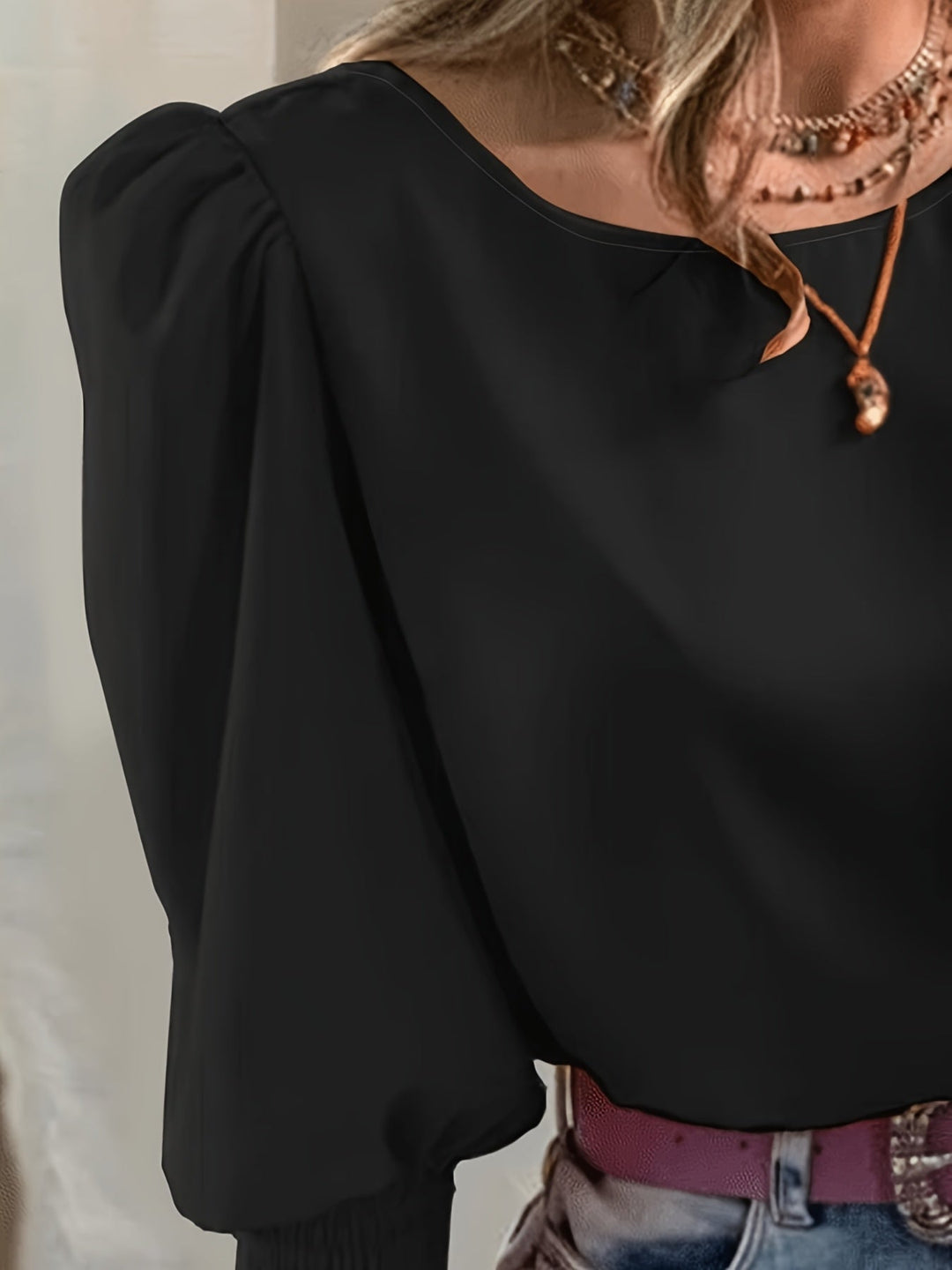 Puff-Sleeve Blouse for Women