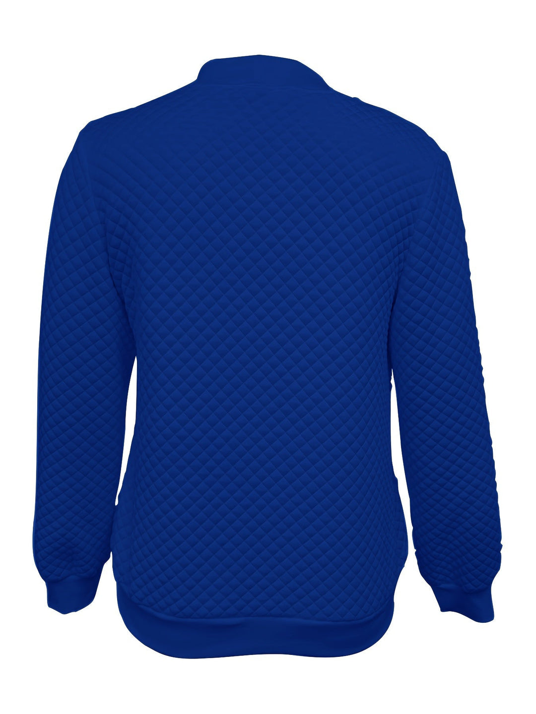 Quilted-Texture Baseball Jacket for Women
