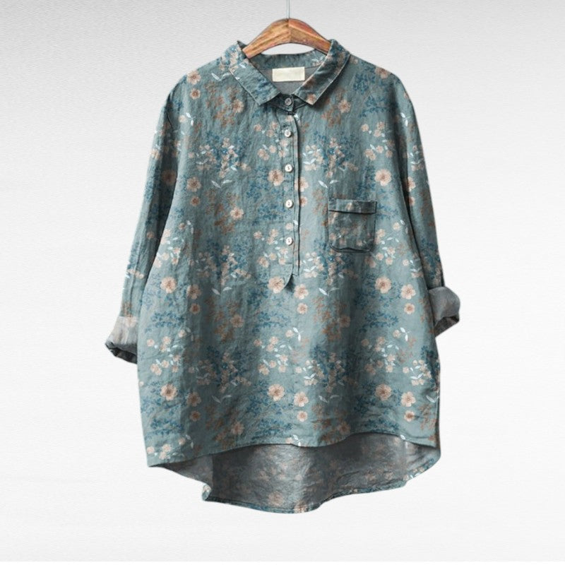 Stylish Multicolor Floral Blouse for Women, Plus Size