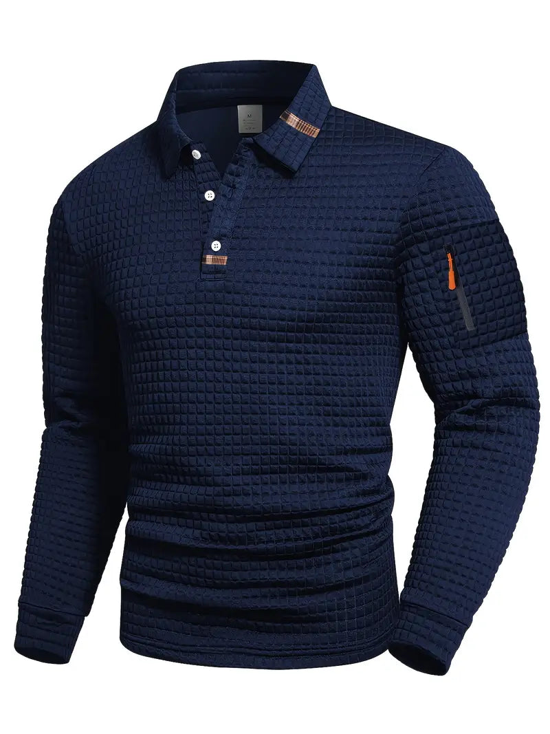 Polo Shirt with Sleeve Pocket for Men