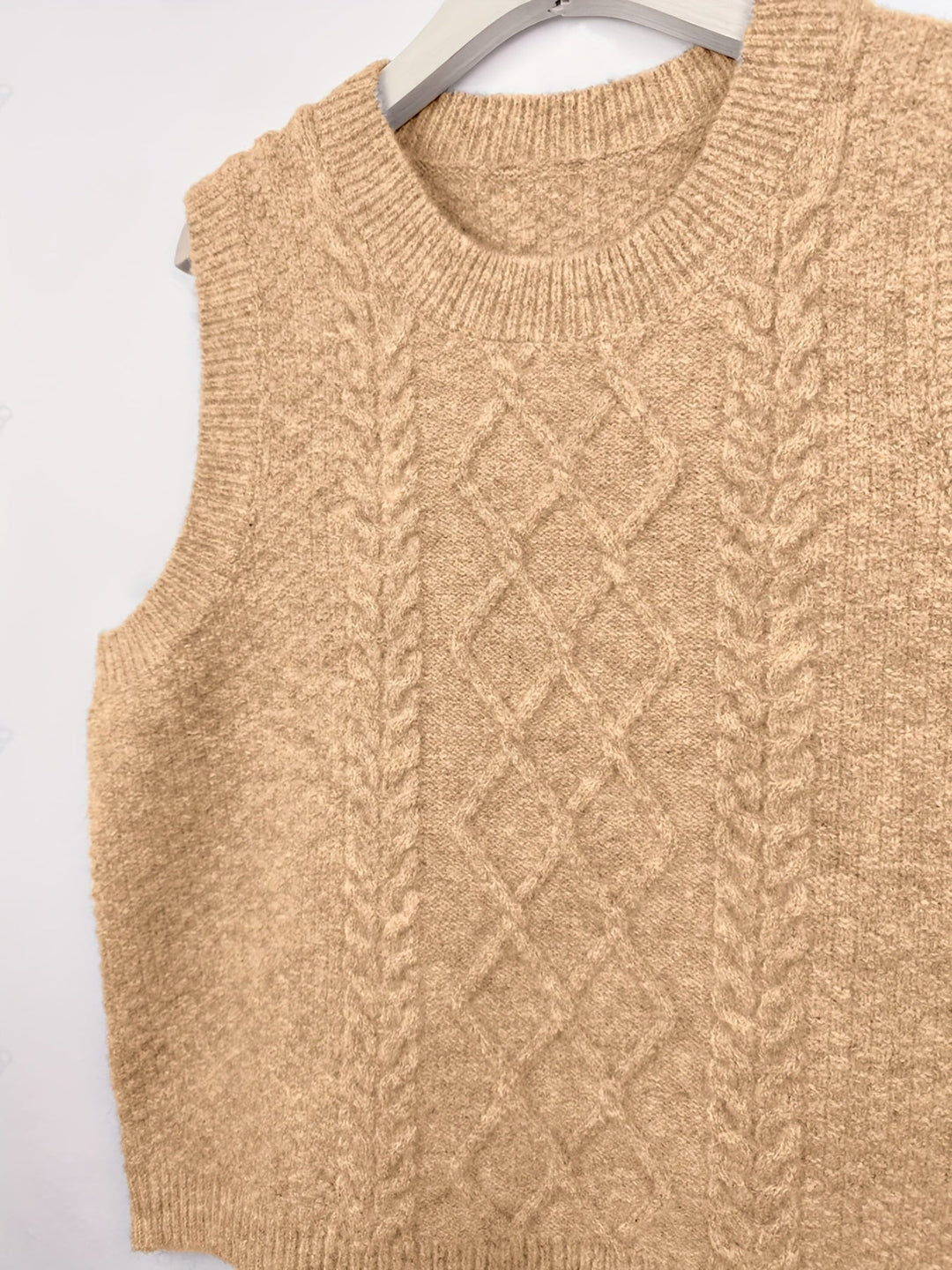 Cable-Knit Sweater Vest for Women
