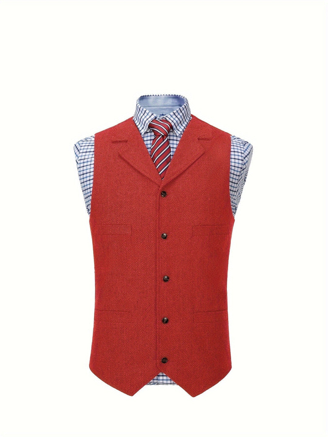 Heritage Herringbone Vest for Men, Plus Size