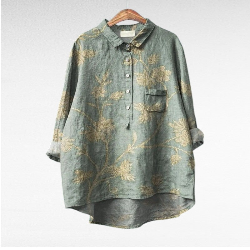 Stylish Multicolor Floral Blouse for Women, Plus Size