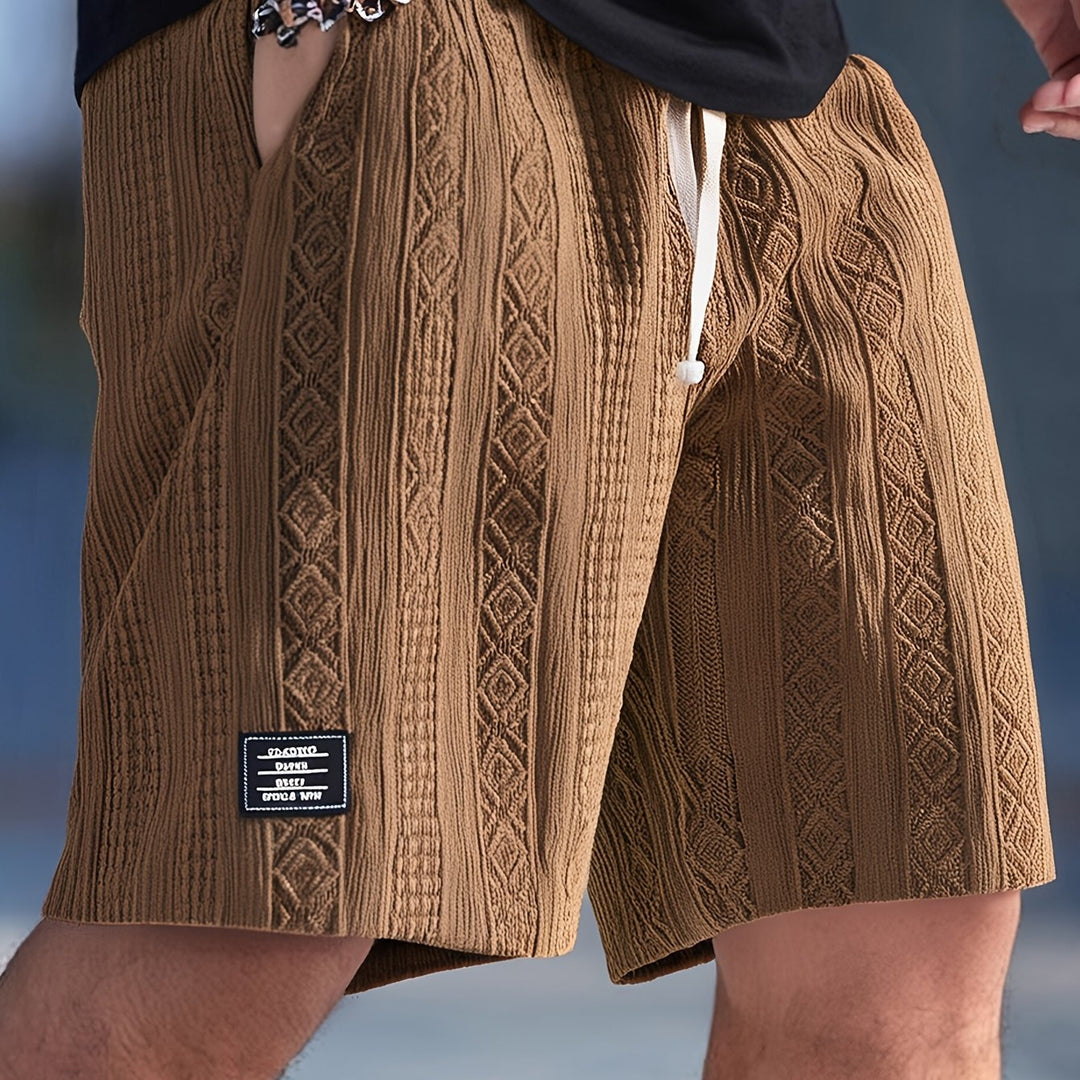 Drawstring Shorts, Men's Textured Fit