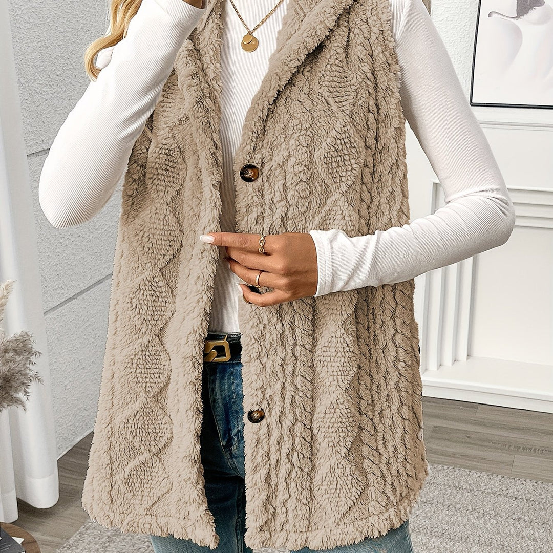 Cozy Hooded Sleeveless Vest for Women