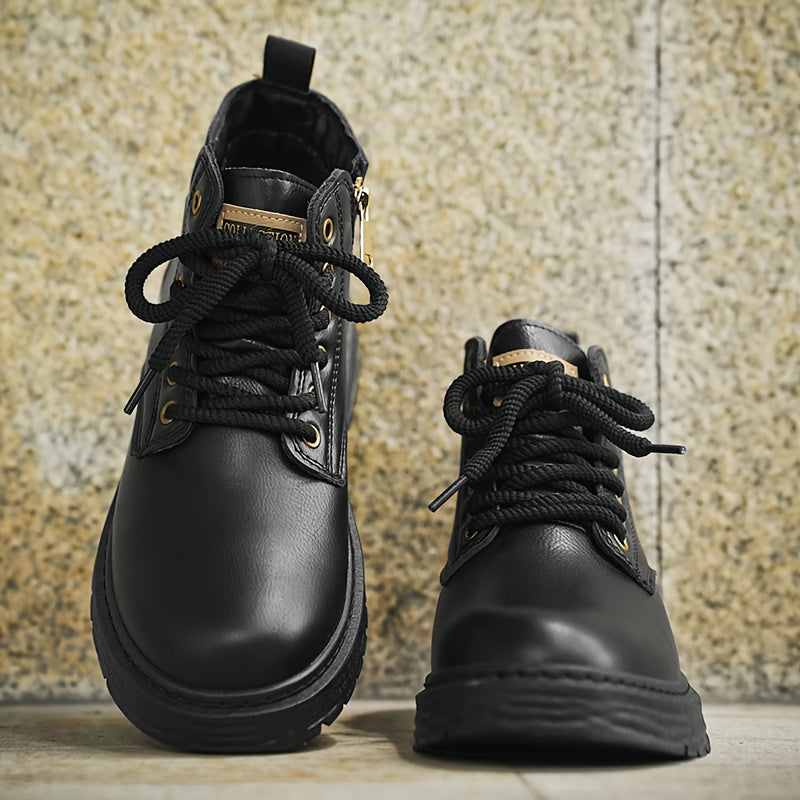 Rugged Lace-Up Ankle Boots for Men