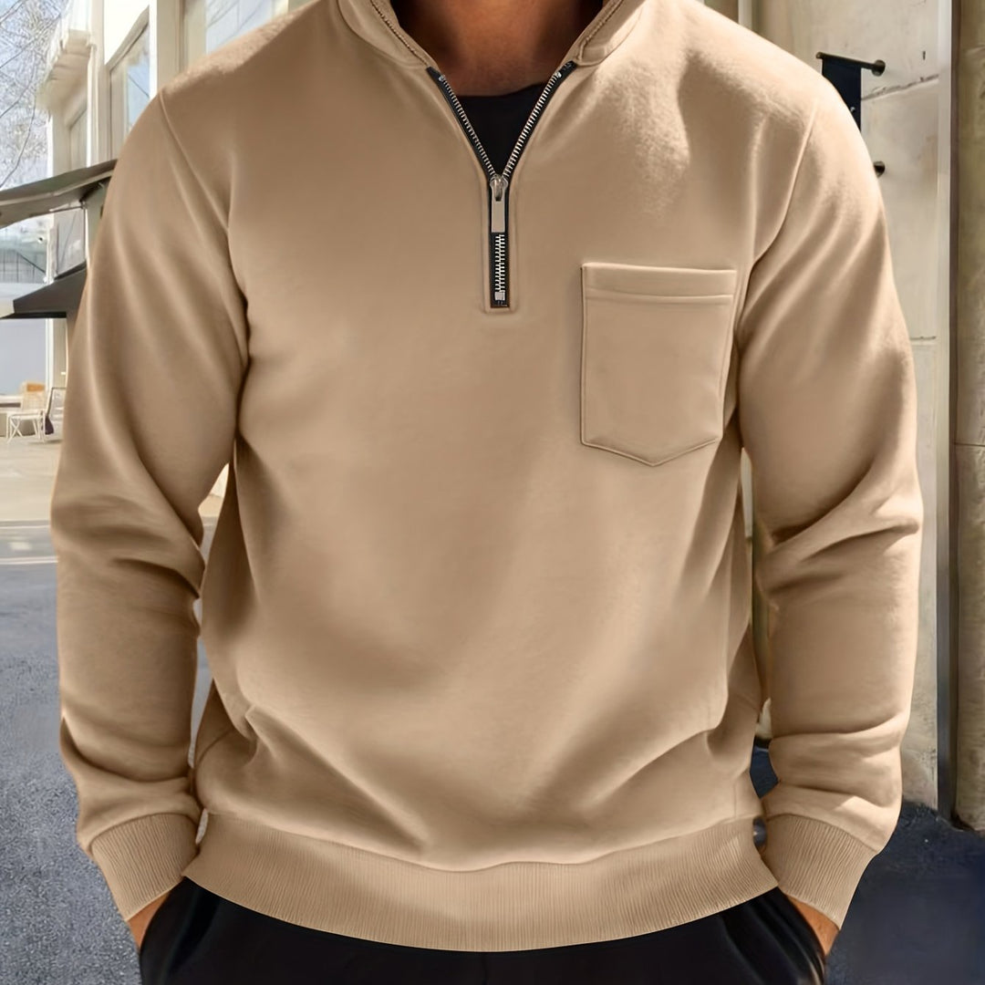 Refined Half-Zip Pullover for Men