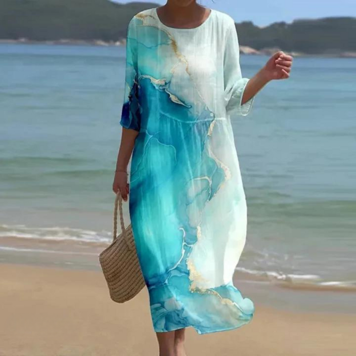 Floral Summer Dress, Women's Elegant Fit