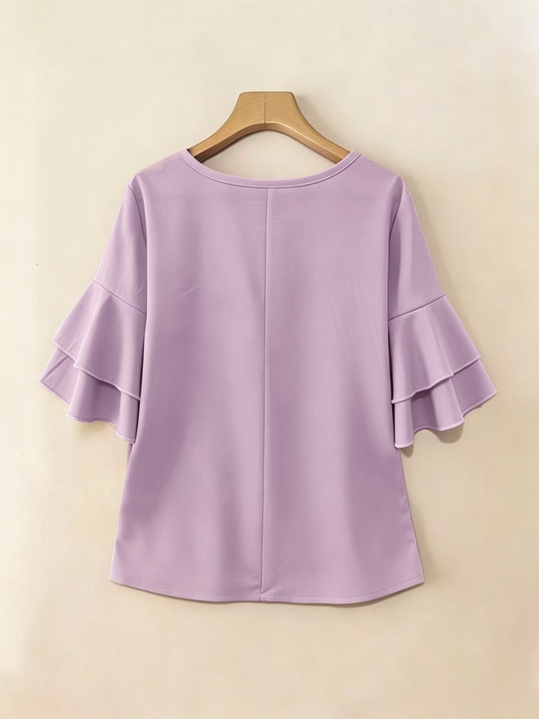Flared-Sleeve Pleated Blouse for Women