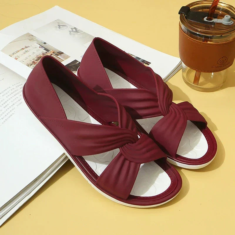 Cushioned Cross-Strap Sandals for Women