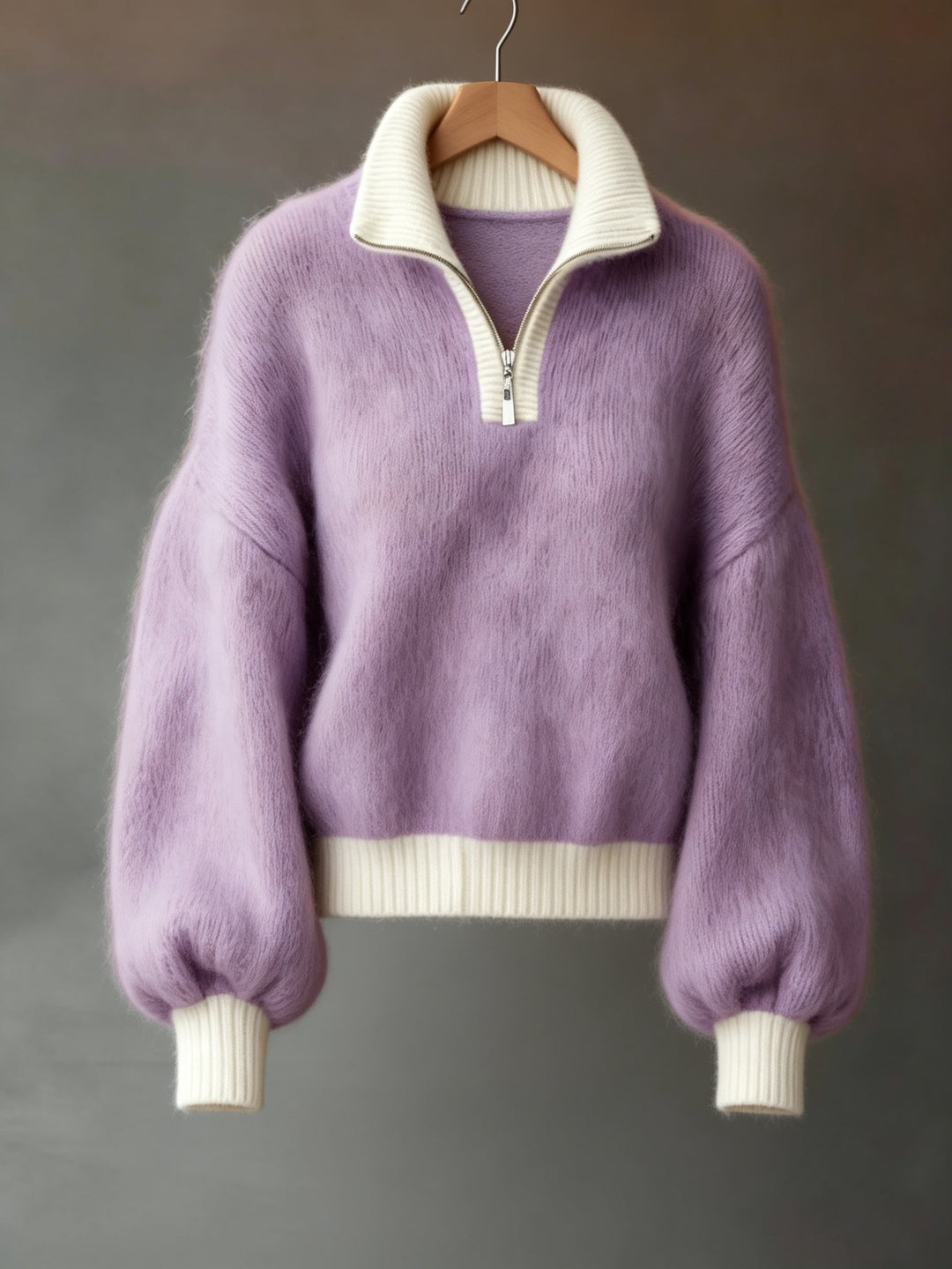 Relaxed Half-Zip Sweater for Women