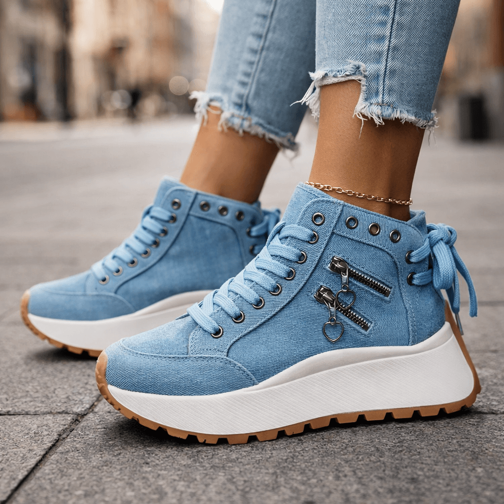 High Cut Lace Shoes for Women, Premium Style