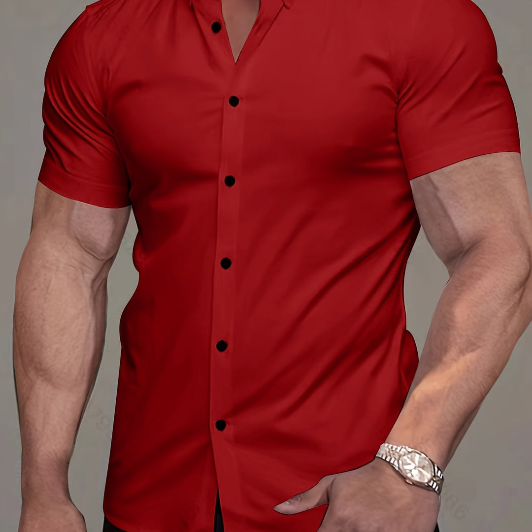 Refined Short-Sleeve Shirt for Men, Plus Size