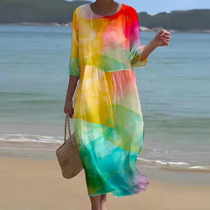 Floral Summer Dress, Women's Elegant Fit