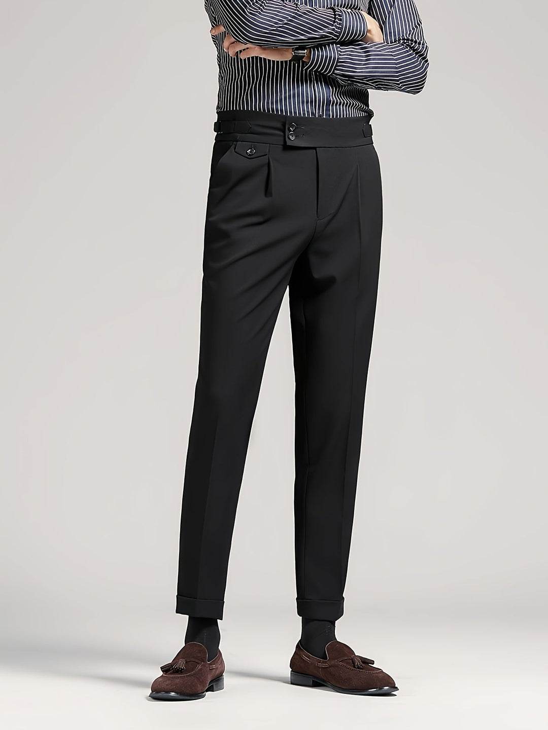 Tailored Single-Pleat Trousers for Men