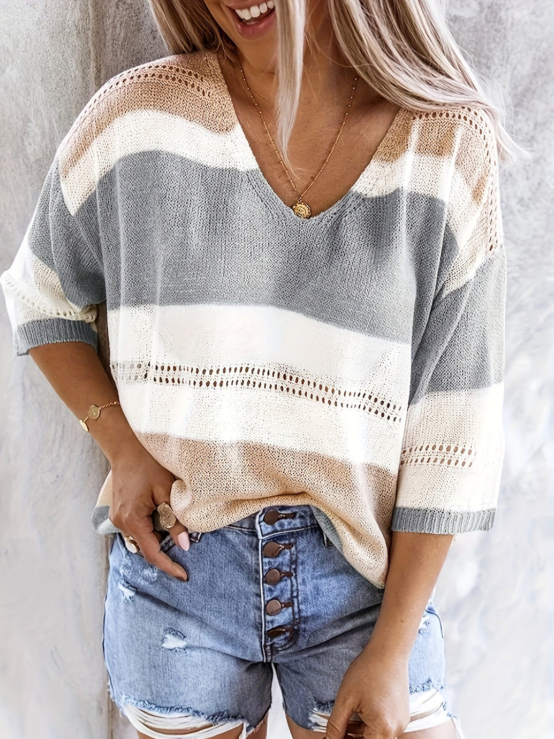 V-Neck Top, Women's Relaxed Fit