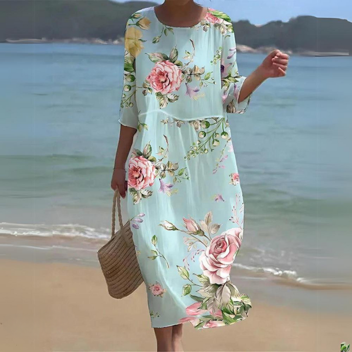 Floral Summer Dress, Women's Elegant Fit
