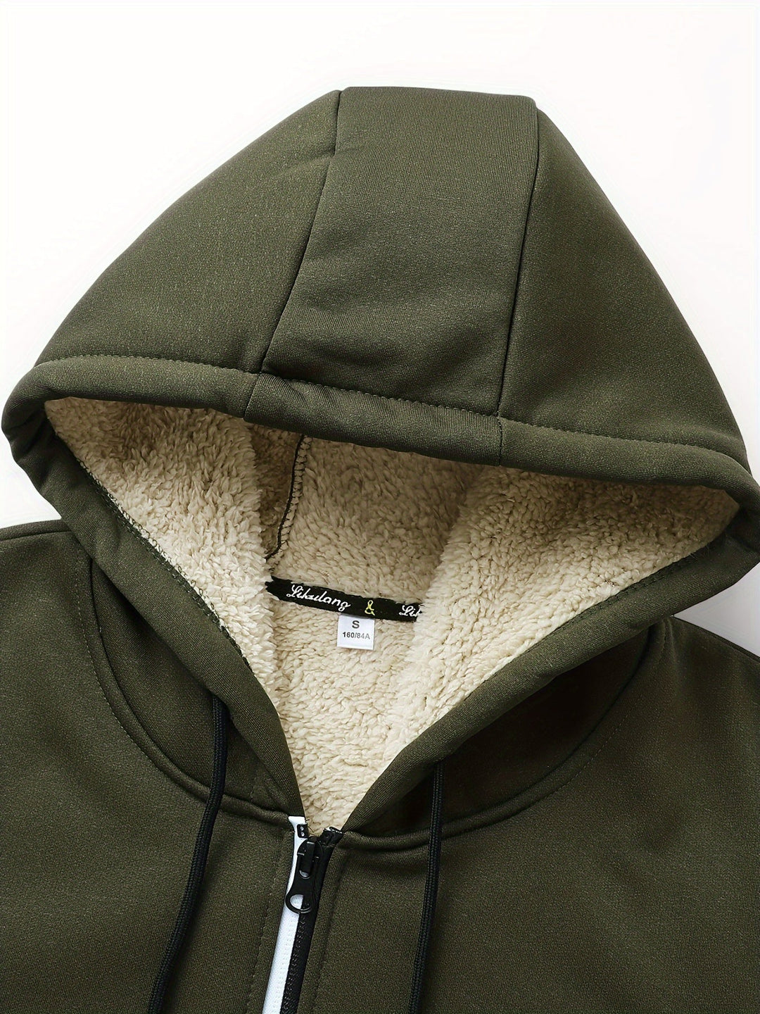 Cozy Hooded Zip-Up Jacket for Men, Plus Size