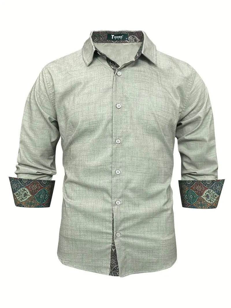 Button-Up Shirt for Men, Tailored Style
