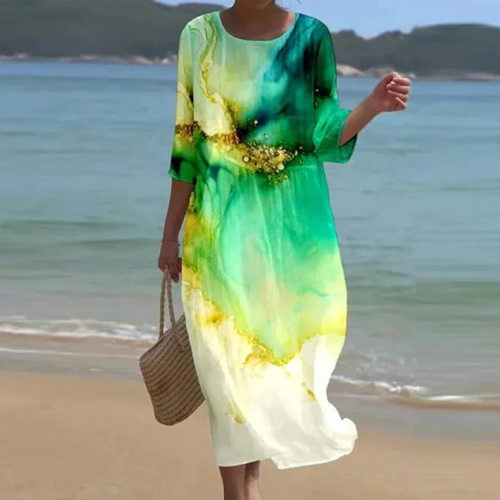 Floral Summer Dress, Women's Elegant Fit