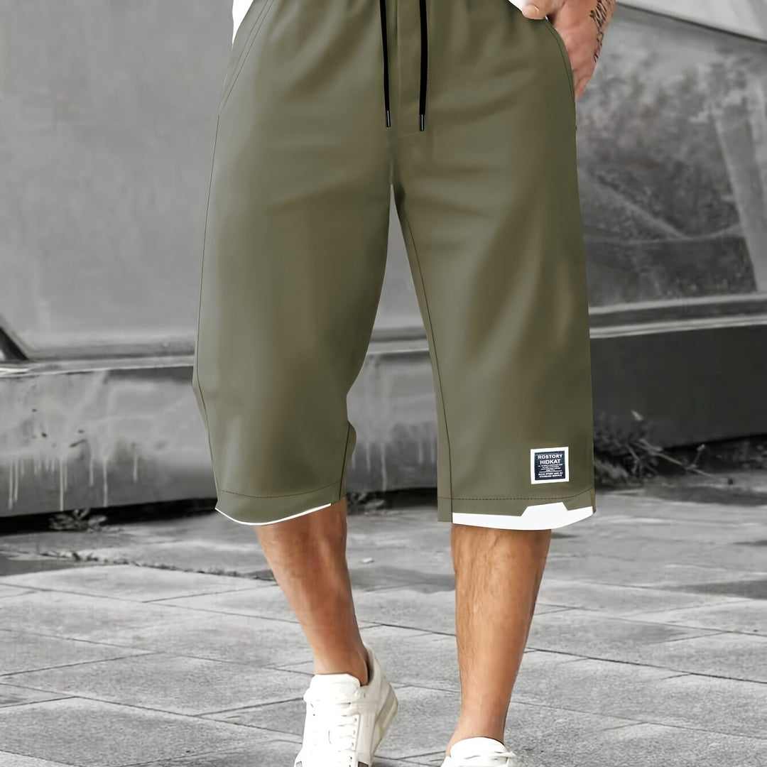 Plus Size Relaxed Drawstring Shorts for Men