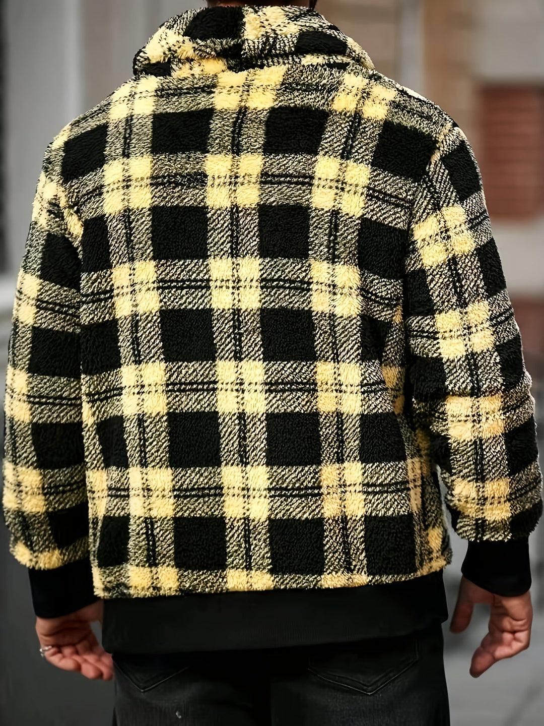 Checked Jacket for Men, Cozy Style