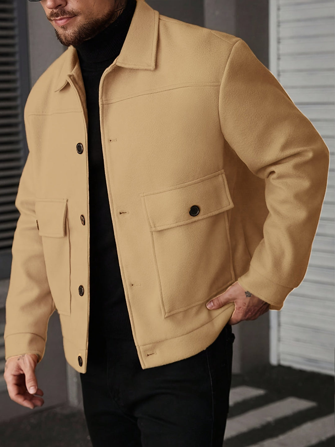 Structured Utility Jacket for Men