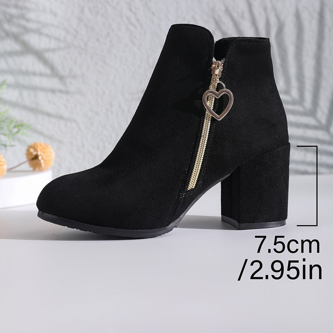 Block-Heel Ankle Boots for Women, Elegant Style