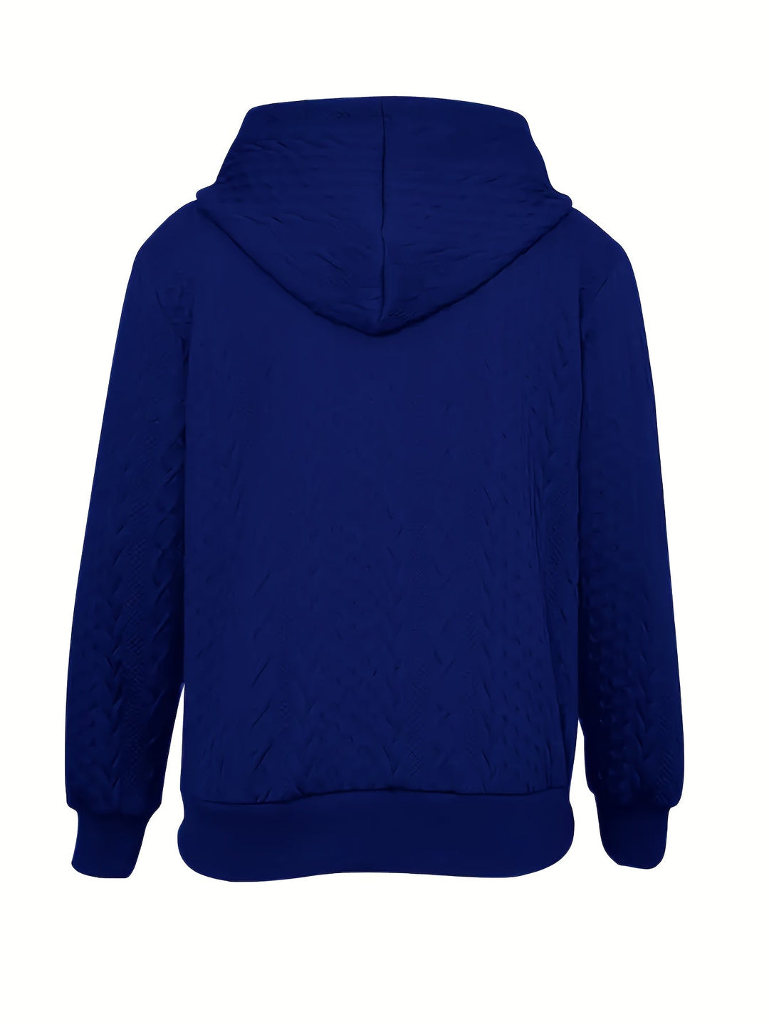 Zip-Up Hooded Jacket for Women, Textured Style