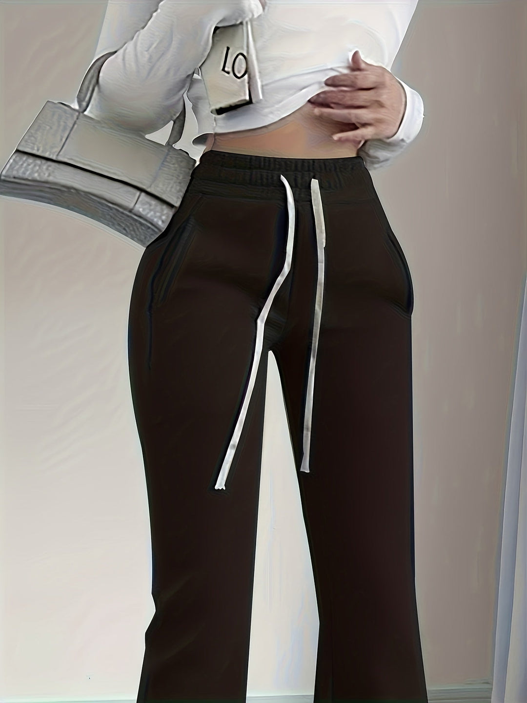 High-Waist Flared Lounge Pants for Women