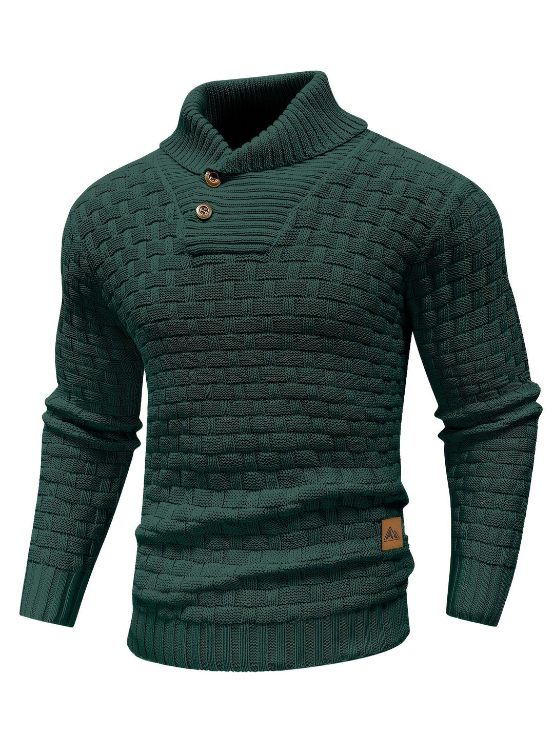 Textured Shawl-Collar Sweater for Men