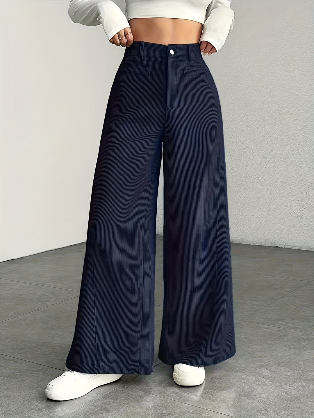 Women's High-Waisted Wide-Leg Trousers