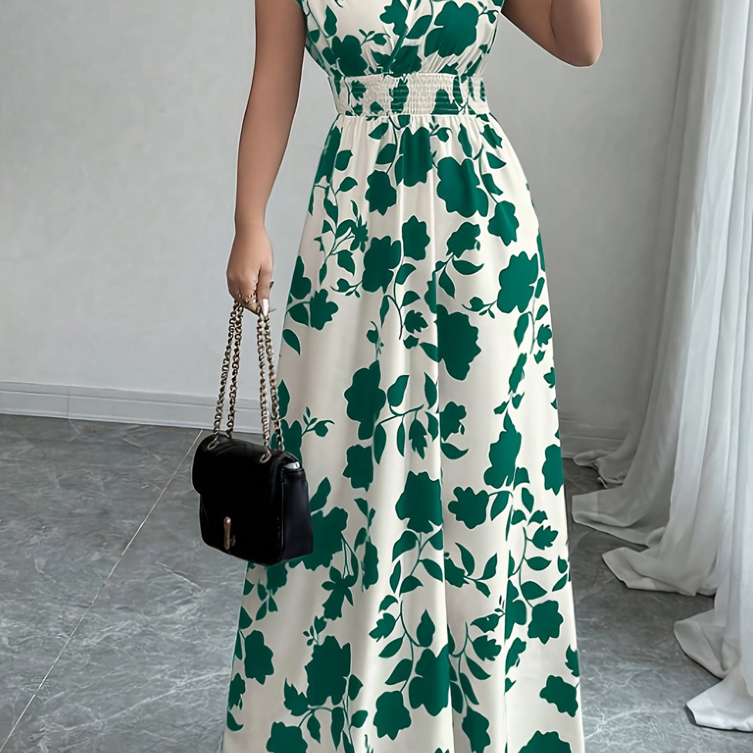 Ladies Flowing Floral Maxi Dress