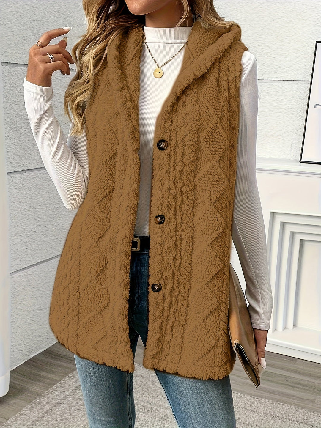 Cozy Hooded Sleeveless Vest for Women