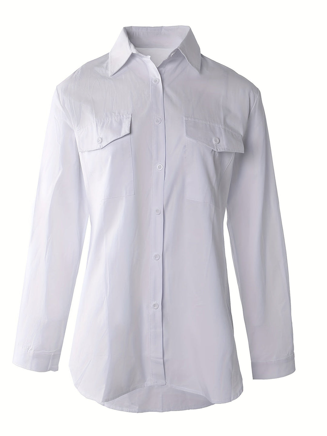Button-Front Shirt for Women, Relaxed Style