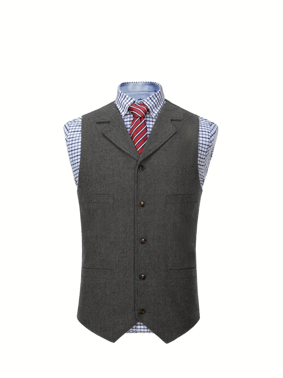 Heritage Herringbone Vest for Men, Plus Size