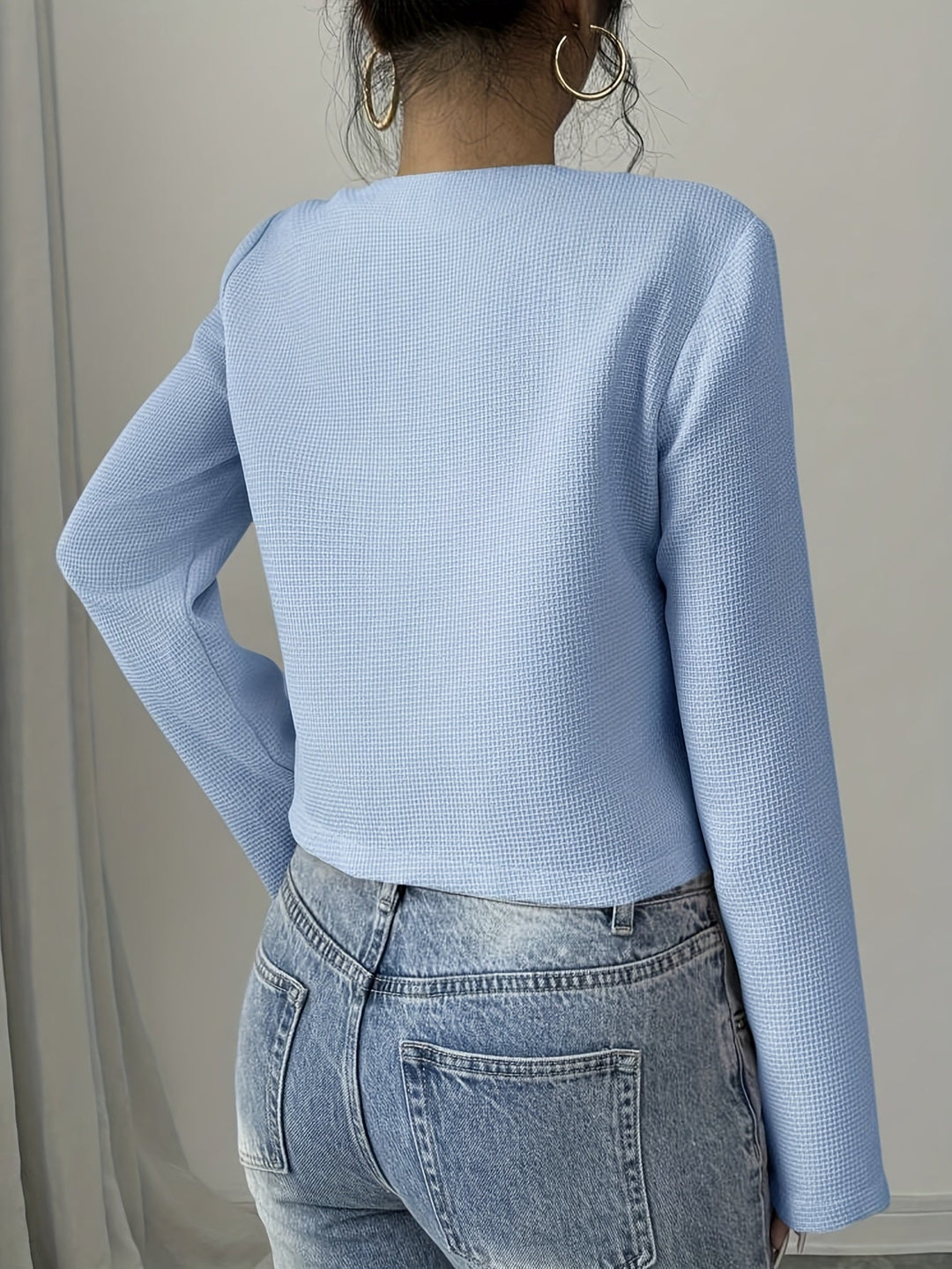 Bow-Detail Cropped Jacket for Women