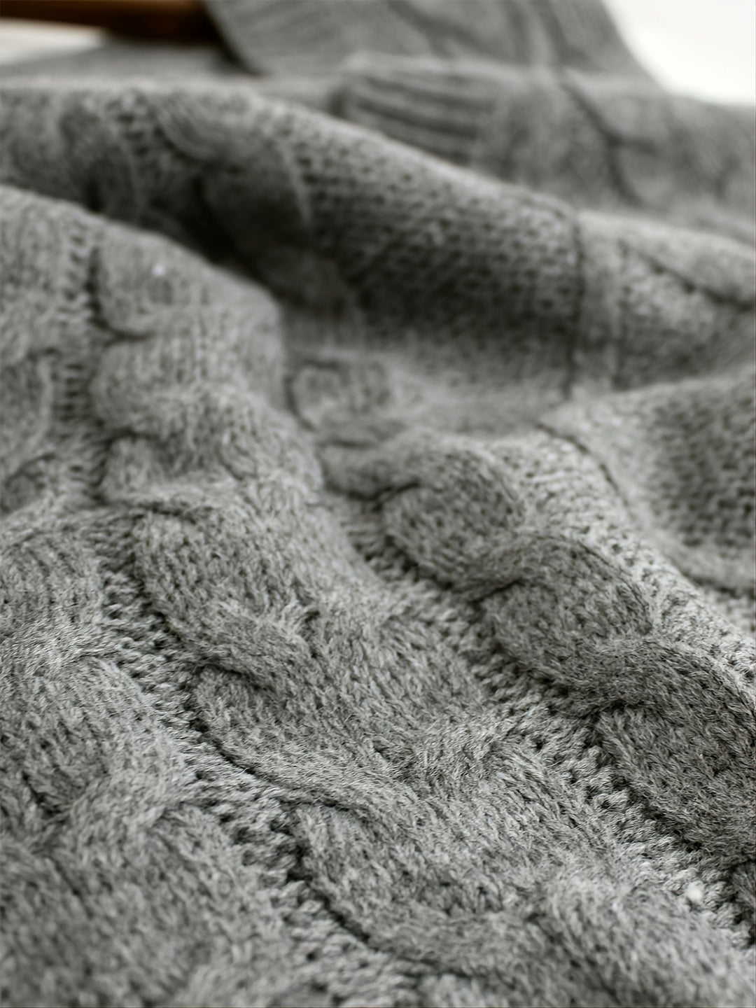 Ladies Cozy Cable-Knit V-Neck Sweater Vest