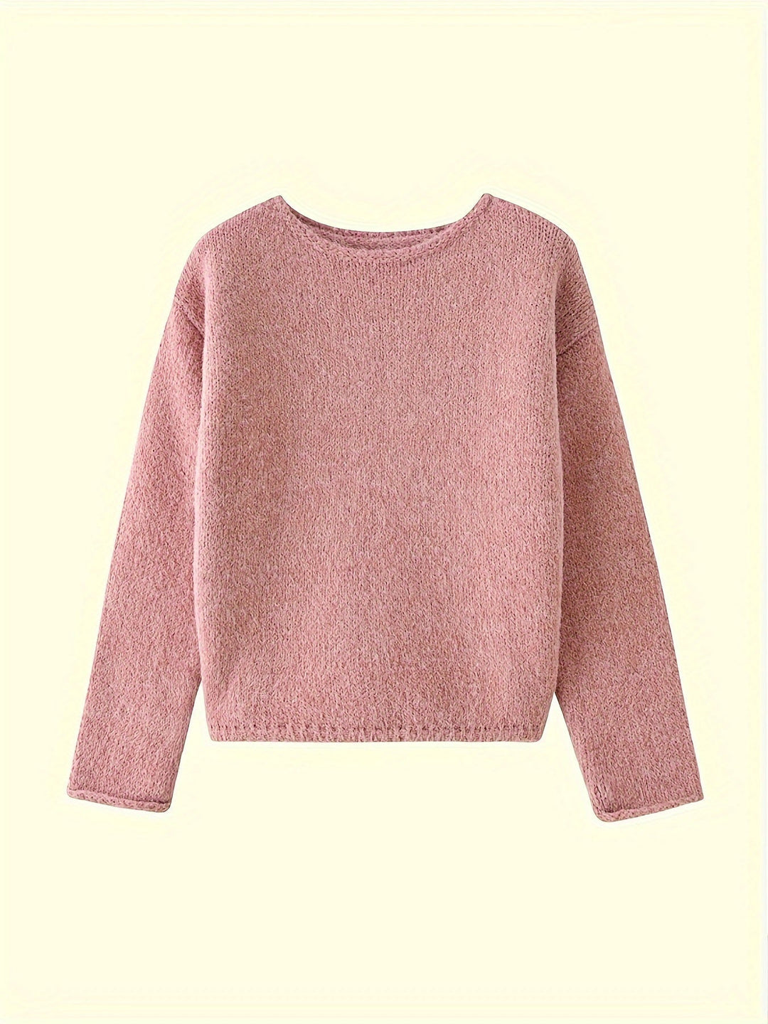 Crew Neck Sweater for Women, Relaxed Style