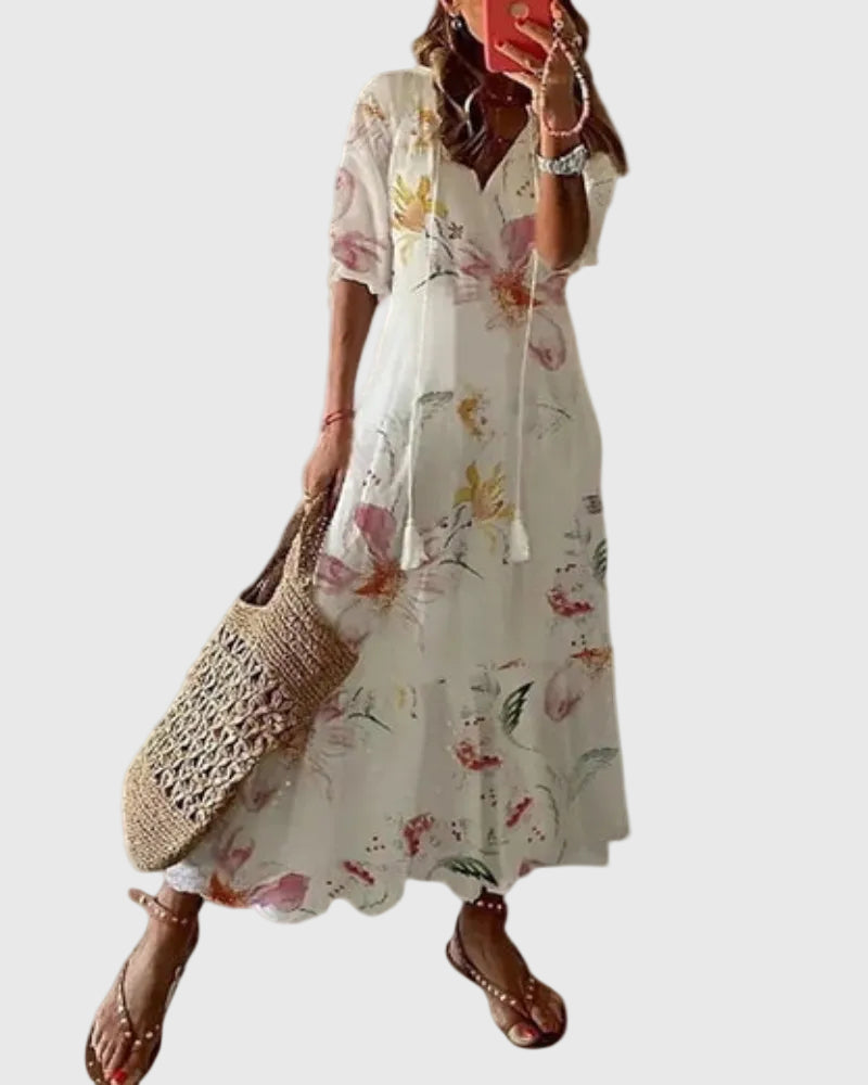 Boho Vintage Summer Maxi Dress for Women, Plus Size