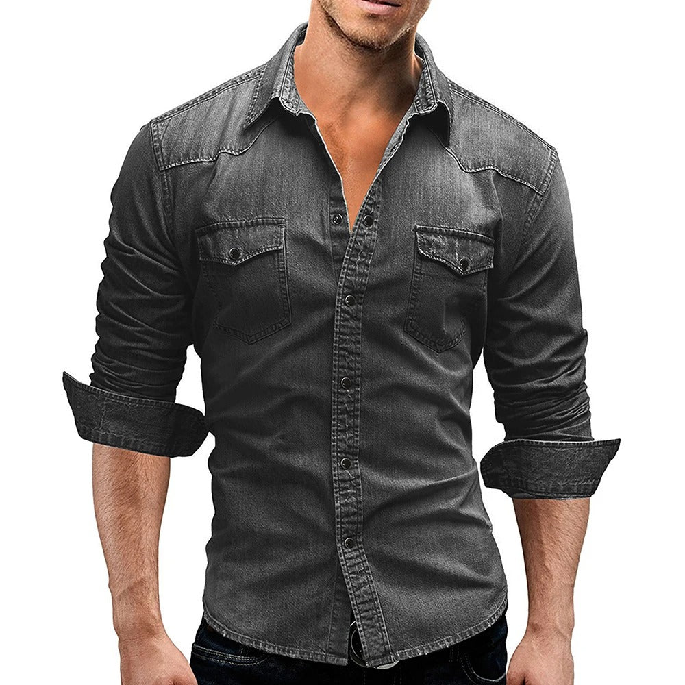 Casual Pocket Shirt for Men, Rugged Style