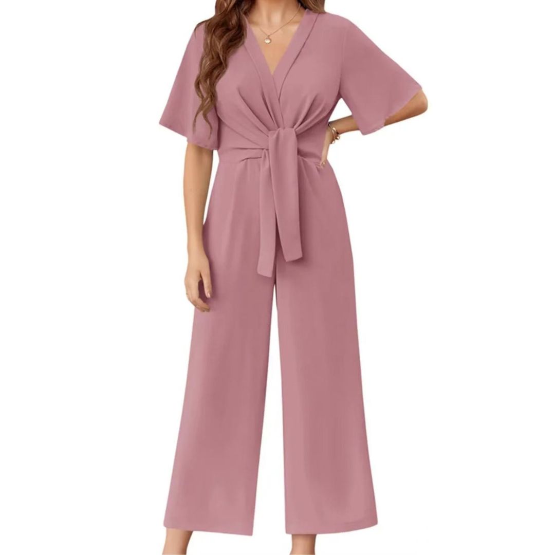 Summer Tie Knot Jumpsuits for Women, Elegant Style