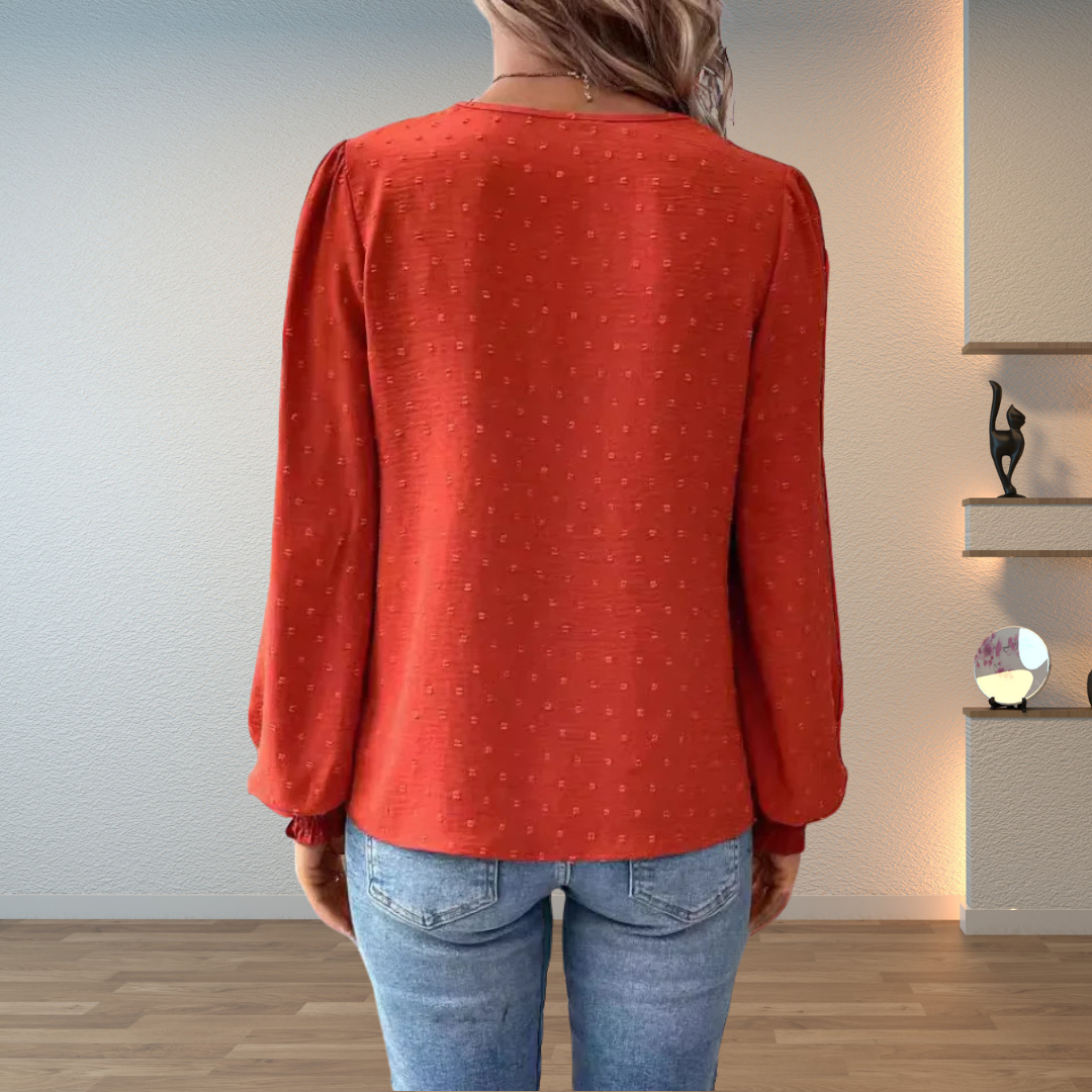 Lace-Trim Blouse for Women, Elegant Style