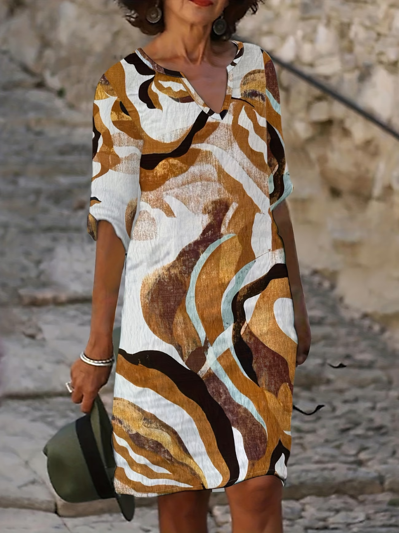 Artful Summer Dress for Women, Plus Size
